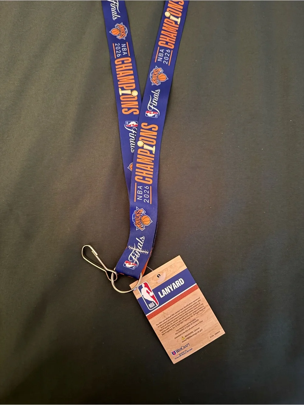 New York Knicks 2026 NBA Finals Champions Lanyard/ ID and key holder limited